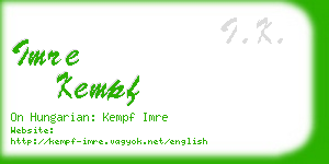 imre kempf business card